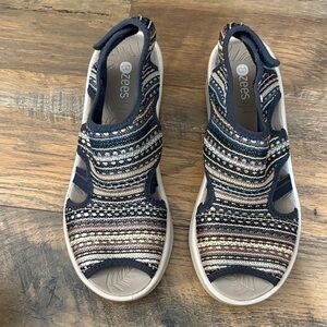 Bzees Women's Multi-Color Striped Sandals